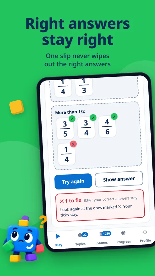 Right answers stay right